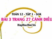 Bài 3 trang 27 Toán 12 tập 1 Cánh Diều